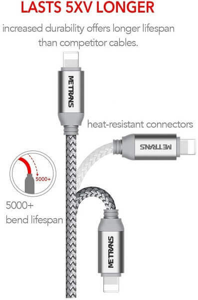 USB type C to lightening cable male
