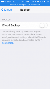 how to make back up on iCloud